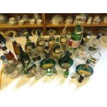 A selection of old wine bottles.