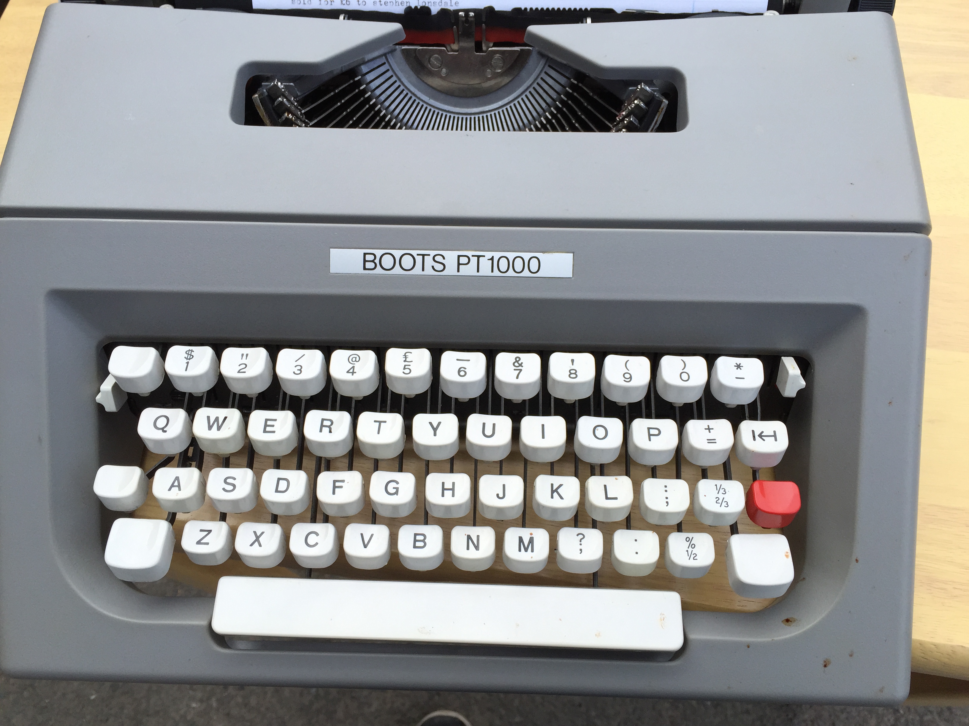 A boots PT 100 typewriter. - Image 2 of 4