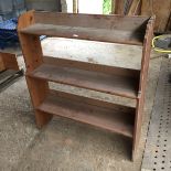 A pine bookcase.