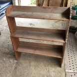 A pine bookcase.