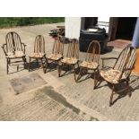 A set of six dinning chairs.