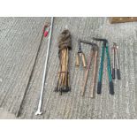 A hand Harrow, a set of bamboo drain rod