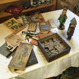 A selection of vintage toys and games in