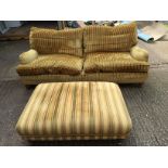 A Duresta handmade sofa and footstool. 2