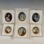 Miniaturen6 St., Brustbildminiaturen, Wolfgang Amadeus Mozart, Constanze Weber, Herzog v. Rütland,