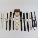 Konvolut - Armbanduhren17 St., Rolex, Bergmann, Madison, Sekonda, Jupiter u.a., 13x rundes-, 3x