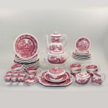 Copeland - ServiceEngland, Spode´s Tower, rote Stempelmarke, Steingut, 6 Suppenteller, 6