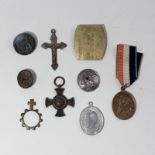 Abzeichen - BayernFeldzugs-Denkzeichen 1849, 2 Luitpold Prinzregent von Bayern Medaillen, Knöpfe,