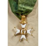 SACHSEN-COBURG-SAALFELD - ST.-JOACHIMS-ORDEN : Ordenskreuz der Kommandeure Gold und Emaille. Am