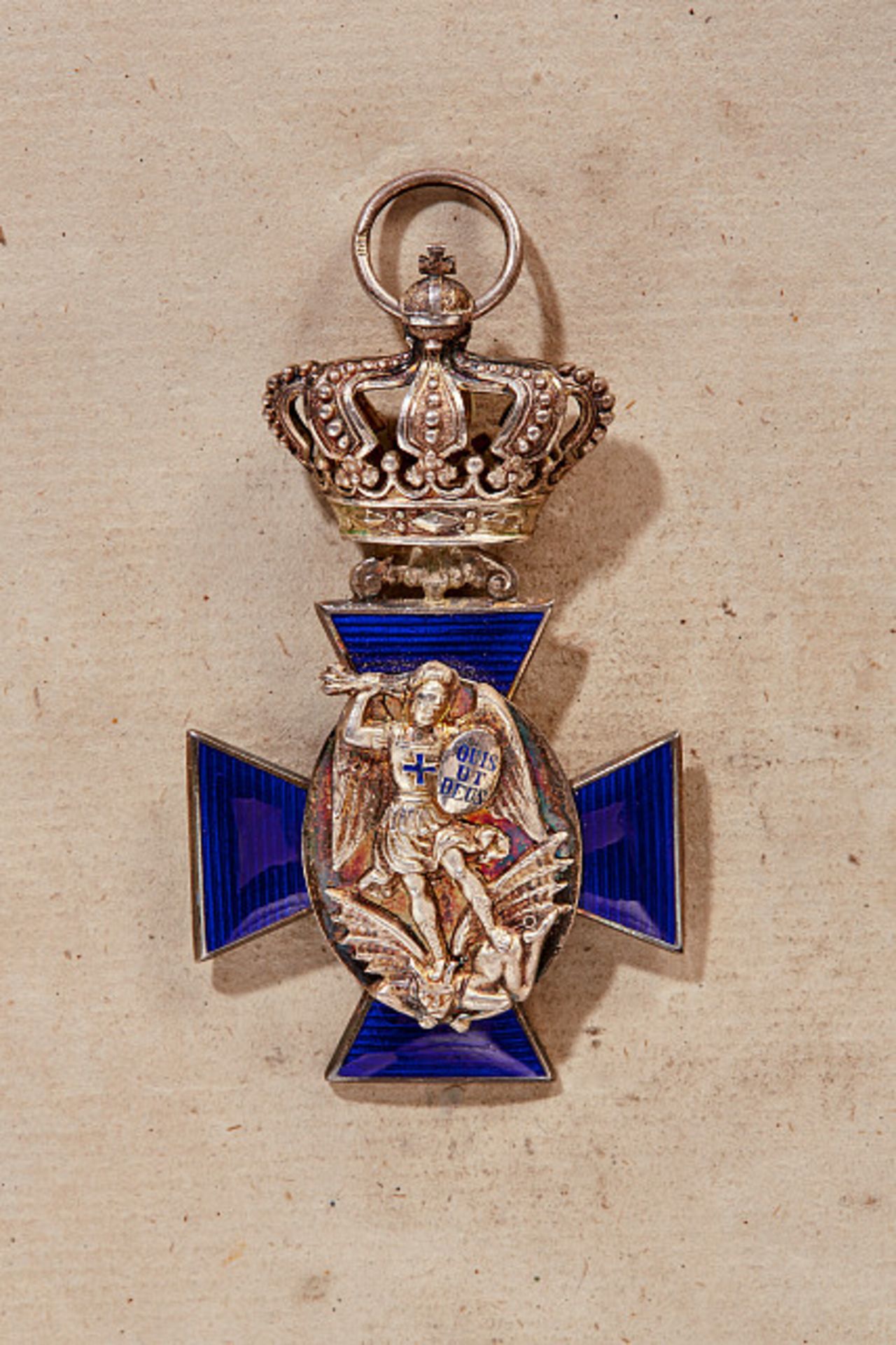 KÖNIGREICH BAYERN - VERDIENSTORDEN VOM HL. MICHAEL : Kreuz 4. Klasse mit Krone, 1910 - 1918.Silber