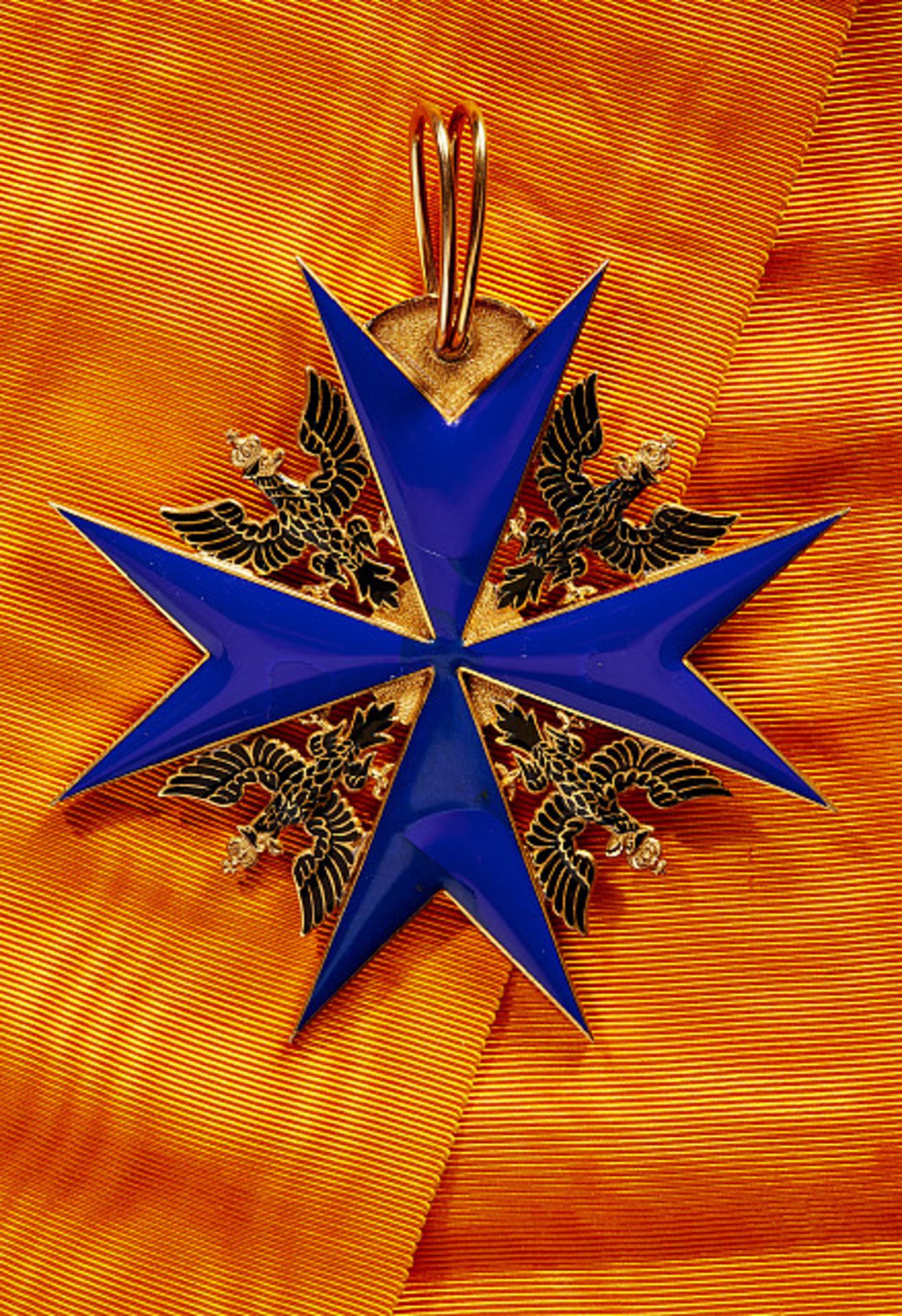 KÖNIGREICH PREUSSEN - HOHER ORDEN VOM SCHWARZEN ADLER : Ordenssatz.Das Kreuz Gold und Emaille, an - Bild 2 aus 5