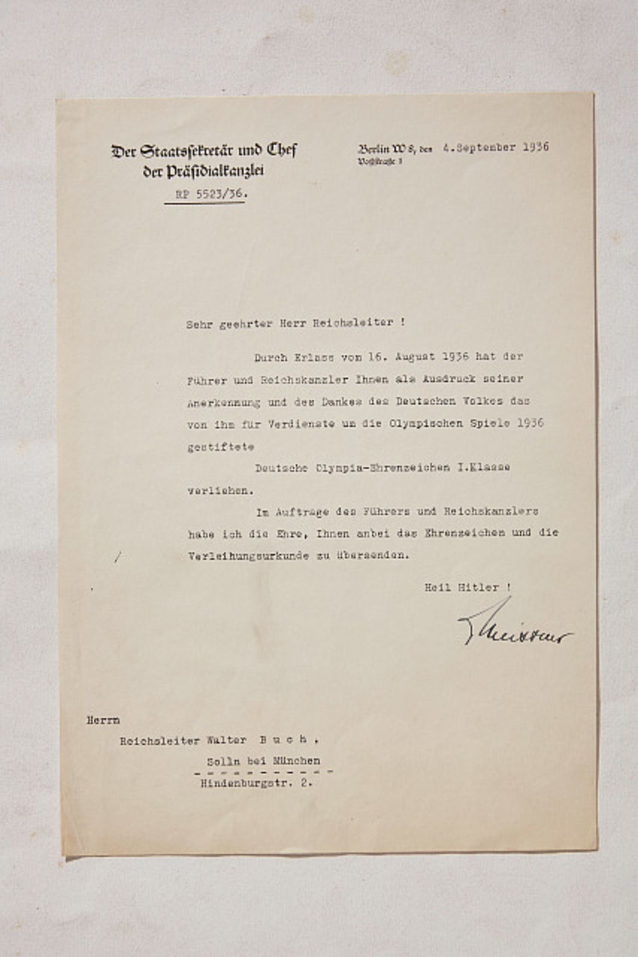 FÜHRENDE PERSÖNLICHKEITEN DES 3. REICHES : Dokumenten-Nachlass des Reichsleiters und SS- - Bild 9 aus 18