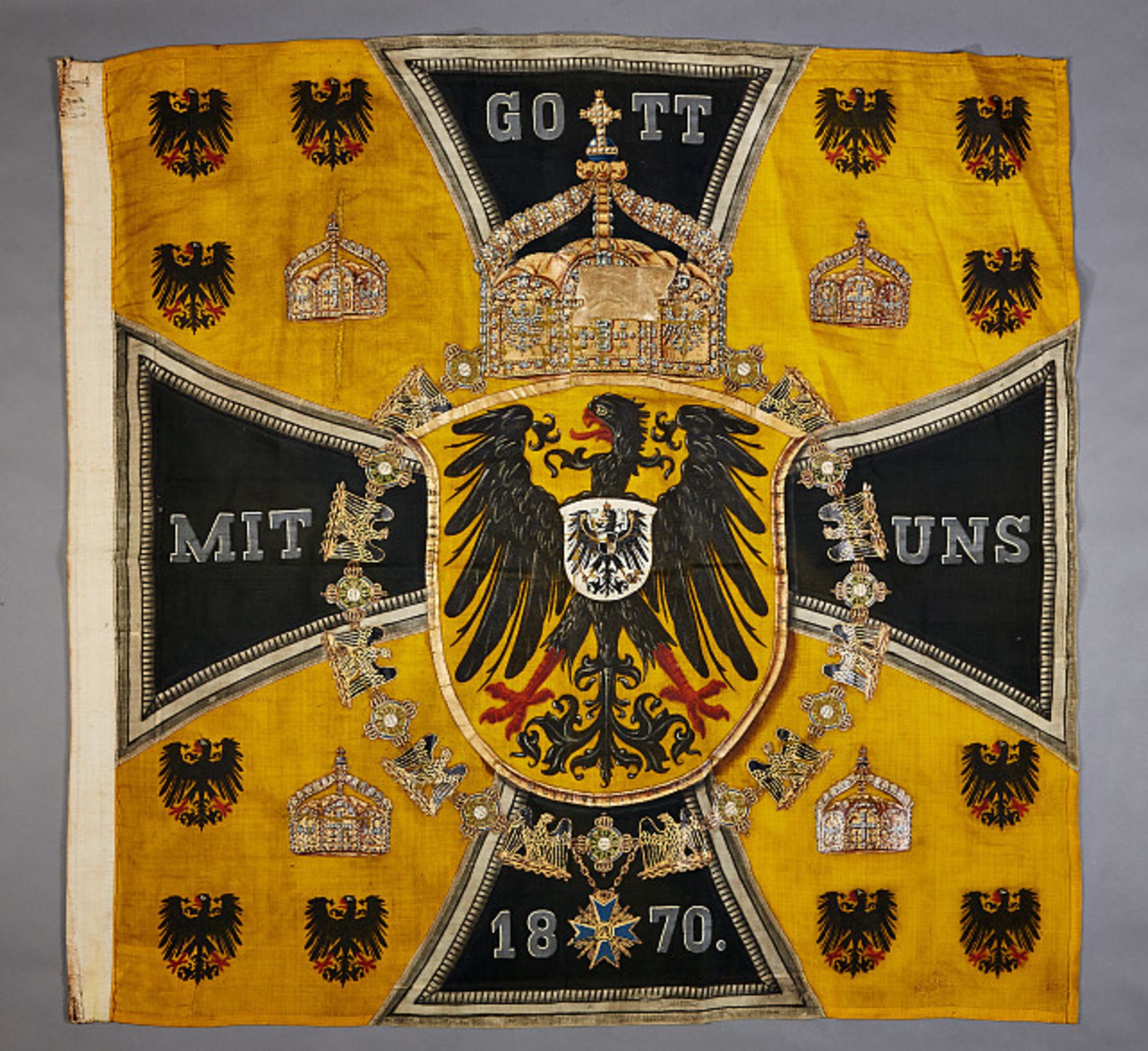 MILITARIA DEUTSCHLAND - KÖNIGREICH PREUSSEN - KAISERLICHE MARINE : Kaiserstandarte Wilhelm II. zum