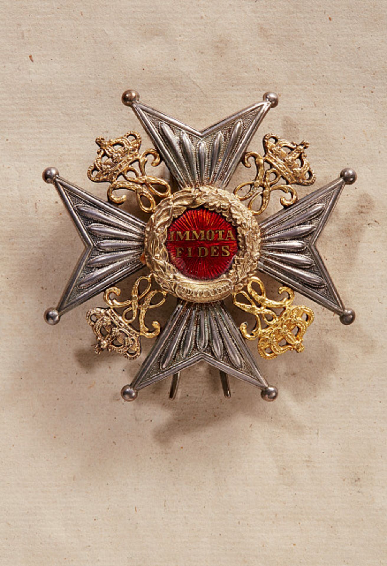 HERZOGTUM BRAUNSCHWEIG - ORDEN HEINRICH DES LÖWEN : Komtursatz 1. Klasse.Das Kreuz Gold und Emaille, - Bild 4 aus 6