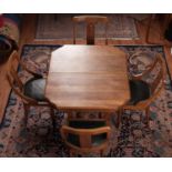 Tisch und 6 Stühle im Biedermeierstil / Biedermeier styled Table and 6 Stools  Wohl französisch,
