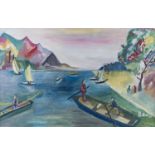 Michael Steinpichler (XX-XXI)  "Lago di Garda"  Gemälde Öl/Leinwand/Malkarton, 60 cm x 90 cm  rechts
