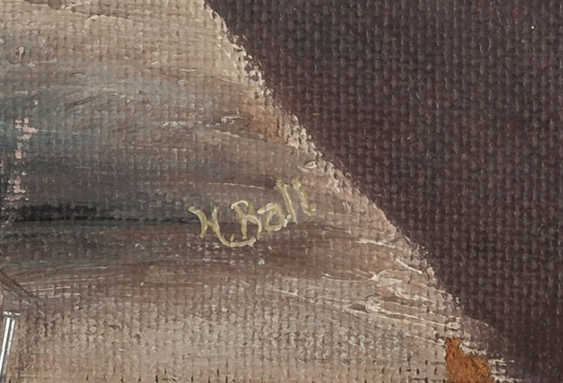 Henry BALL (XIX-XX)"Heidelandschaft mit Fluß"
Gemälde Öl/Hartfaser, 43 cm x 53 cm, gerahmt,
verso - Image 3 of 3