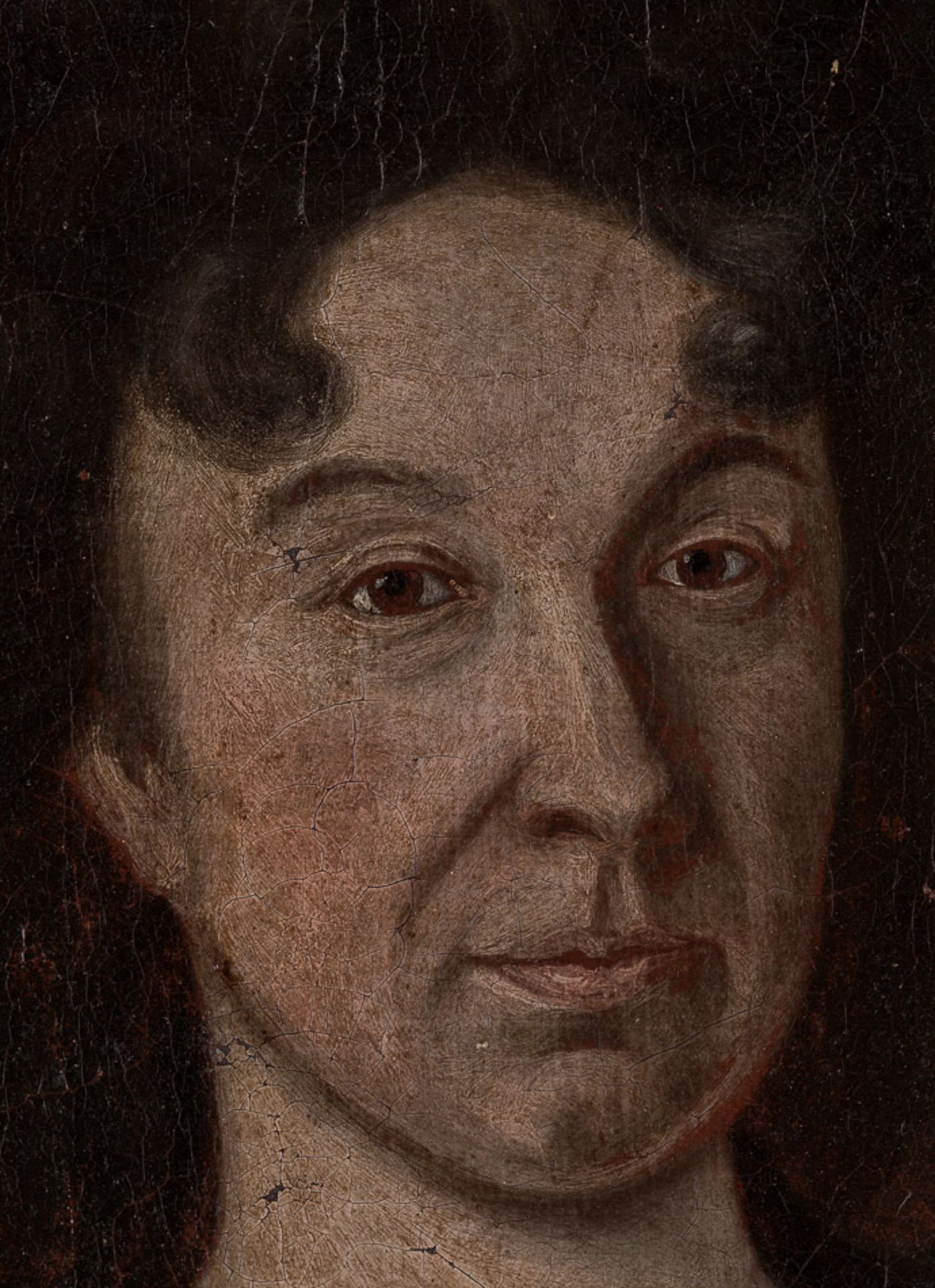 Barockbild eines unbekannten Meisters"Damenportrait"
Gemälde Öl/Leinwand, 69,5 cm x 53 cm, - Image 2 of 4