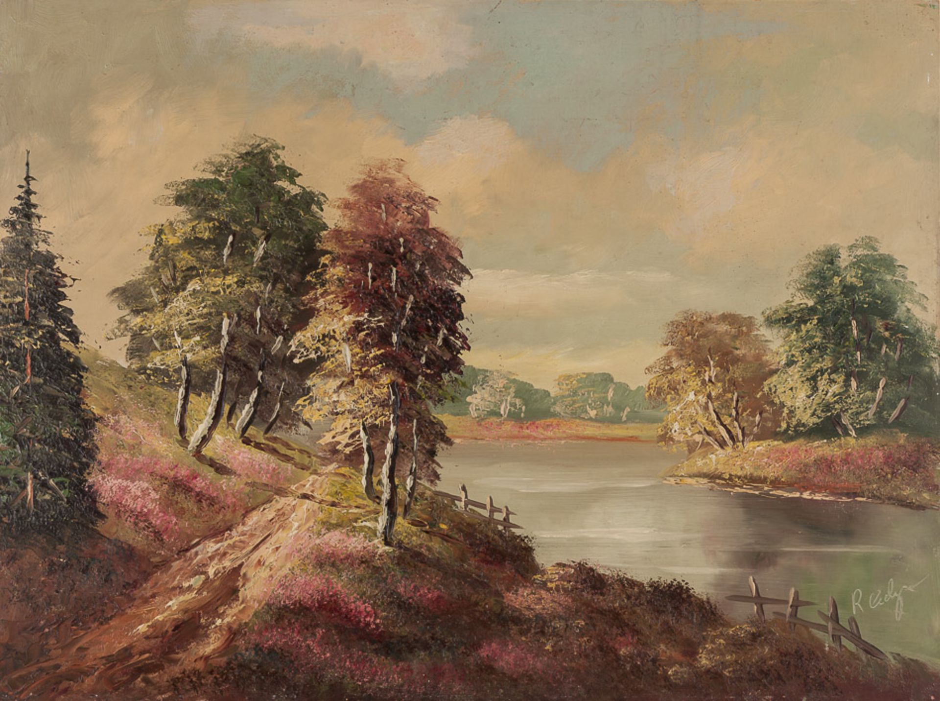 Künstler des 20. Jhd."Märkische Landschaft"
Gemälde Öl/Hartfaser, 60 cm x 80 cm