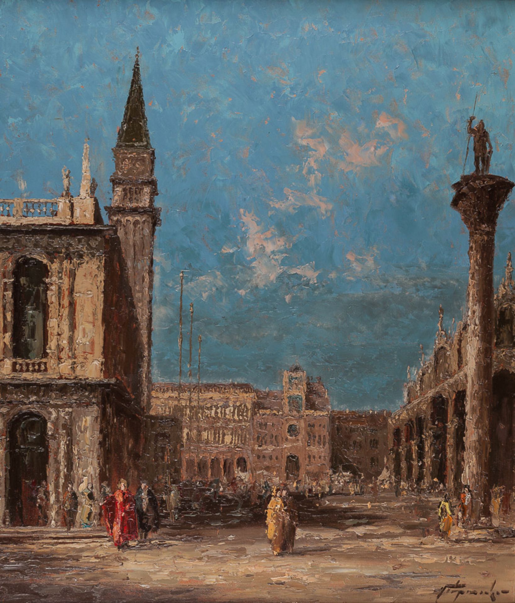 Willy JÄGER (1912-1981)"Markusplatz in Venedig"
Gemälde Öl/Leinwand, 68,5 cm x 59 cm, gerahmt,