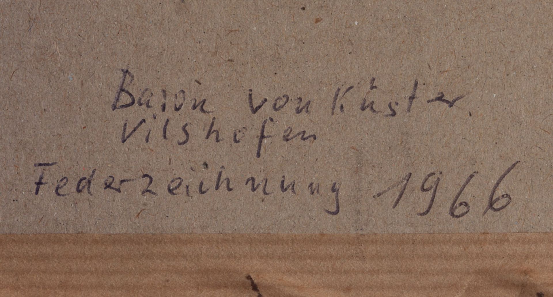 Baron von Küster 19./20. Jhd."Vilshofen"
Zeichnung, Tinte-Feder 14,5 cm x 13,5 cm,
rechts signiert - Image 3 of 3