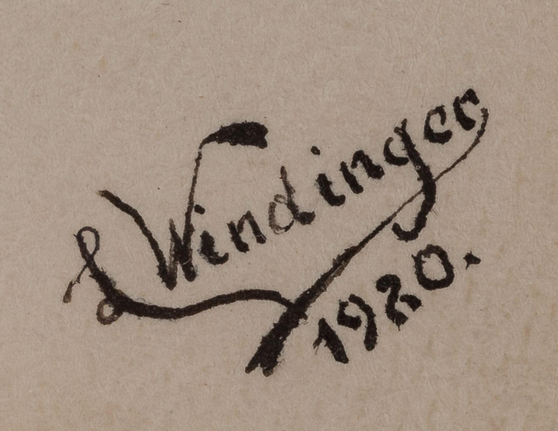 L.Windinger 20. Jhd."Blumen"
Zeichnung, Tinte-Feder, 22 cm x 16 cm,
rechts unten signiert, datiert - Image 2 of 2