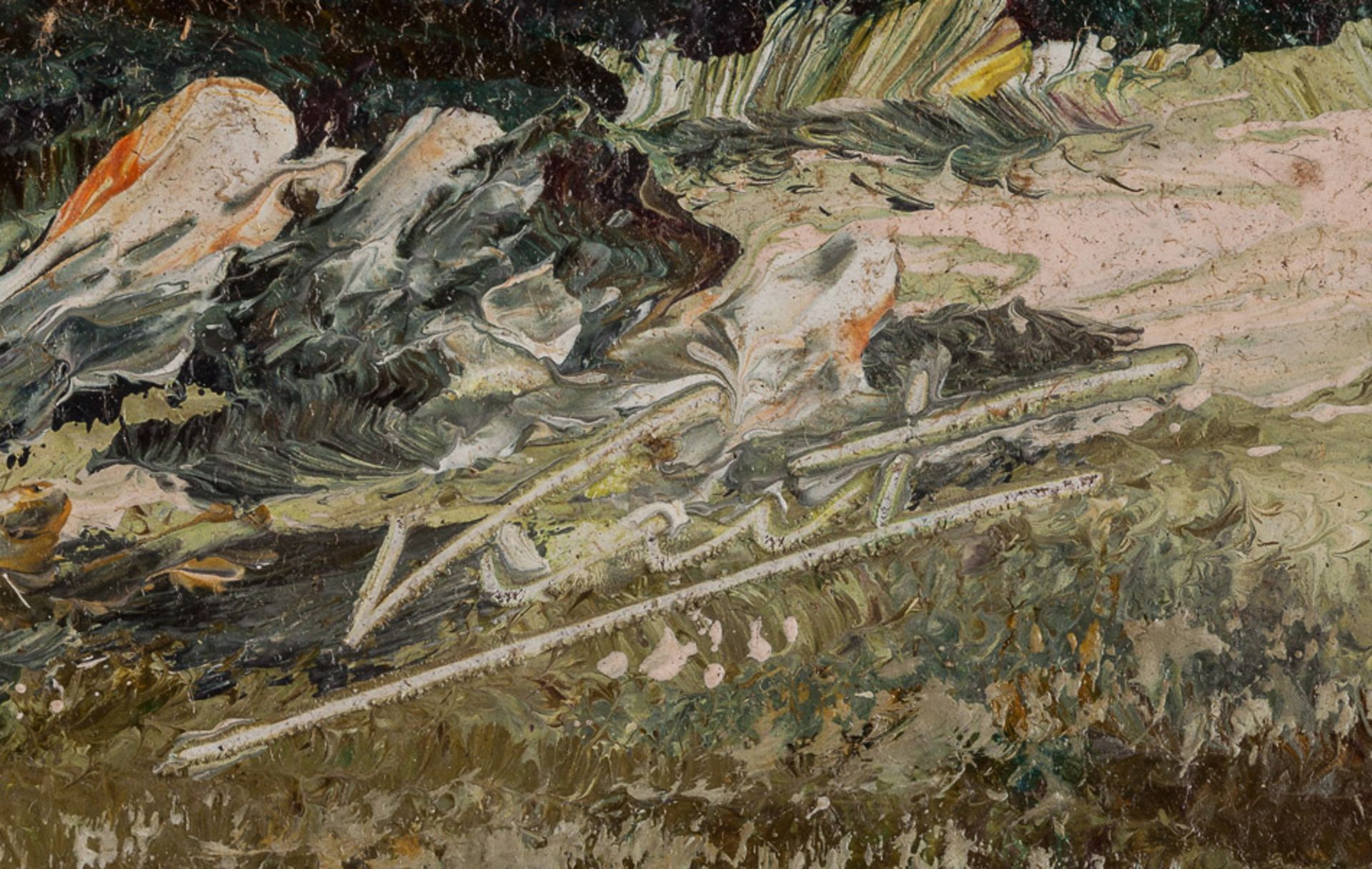 Künstler des 20. Jhd."Gebirgslandschaft"
Gemälde Öl/Hartfaser, 40 cm x 80 cm,
links unten undeutlich - Image 2 of 3