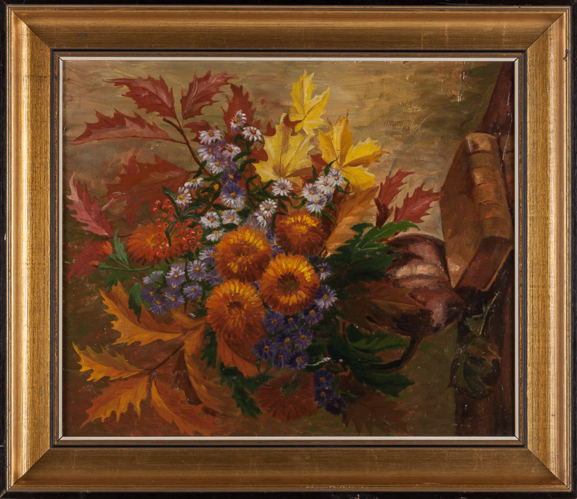 unbekannter Künstler des 20. Jhd."Blumenstillleben"
Gemälde Öl/Leinwand, 59 cm x 49 cm,
links - Image 2 of 4