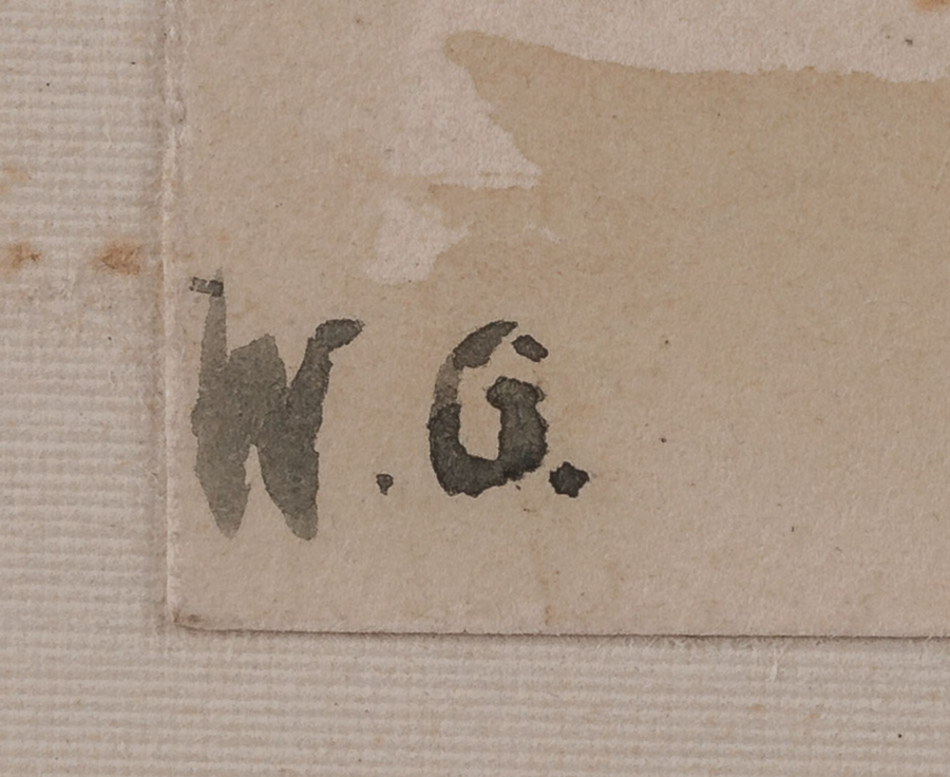 Monogrammist W.G."Dorfansicht"
Zeichnung-Aquarell, 41 cm x 29 cm,
links unten monogrammiert W.G. - Image 2 of 3
