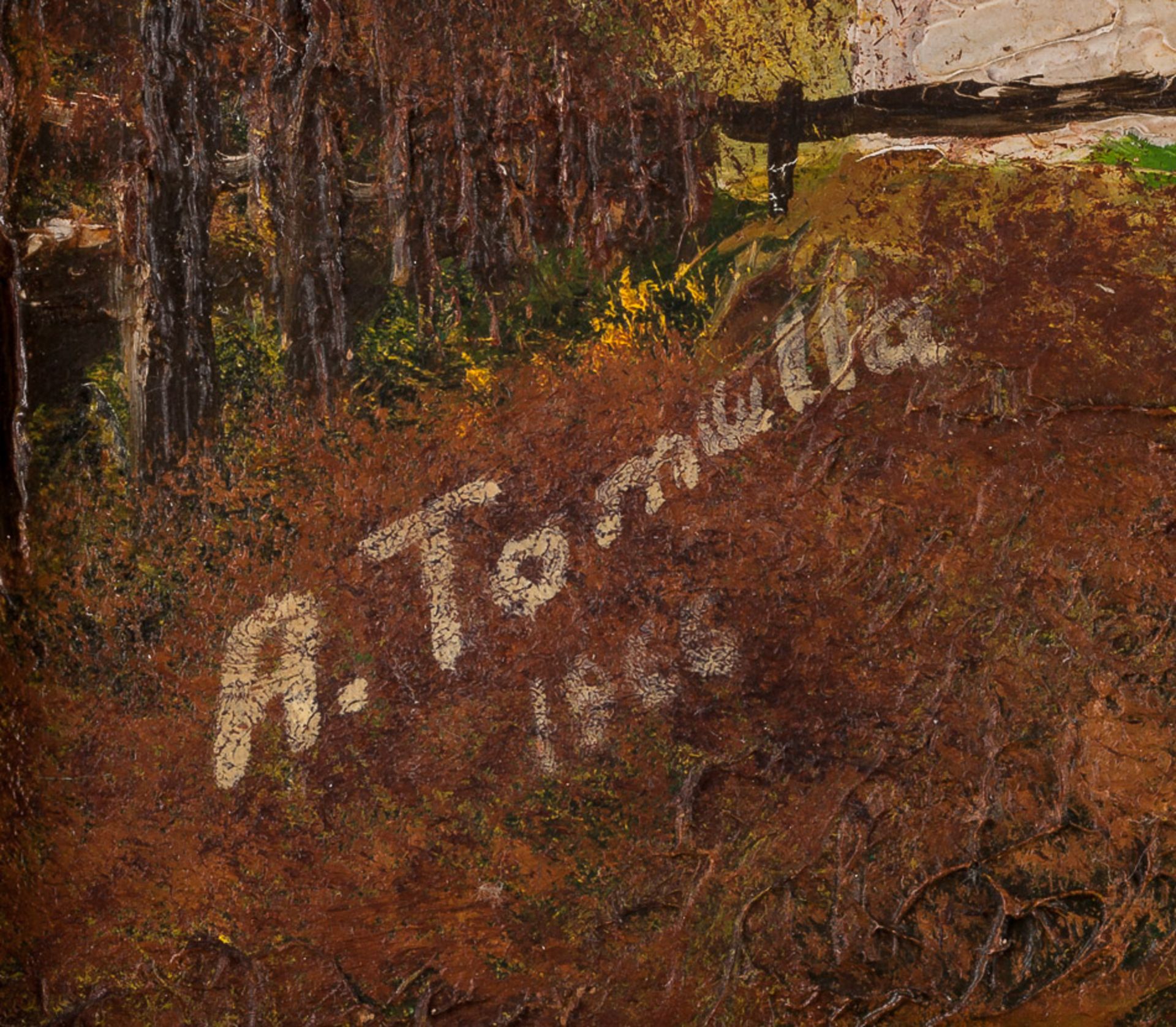 A.Tomalla 20. Jhd."Gebirgslandschaft"
Gemälde Öl/Holz, 40 cm x 50 cm, gerahmt,
links unten signiert - Image 3 of 4