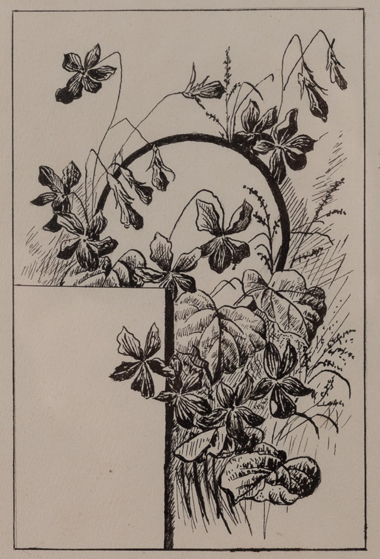 L.Windinger 20. Jhd."Blumen"
Zeichnung, Tinte-Feder, 22 cm x 16 cm,
rechts unten signiert, datiert