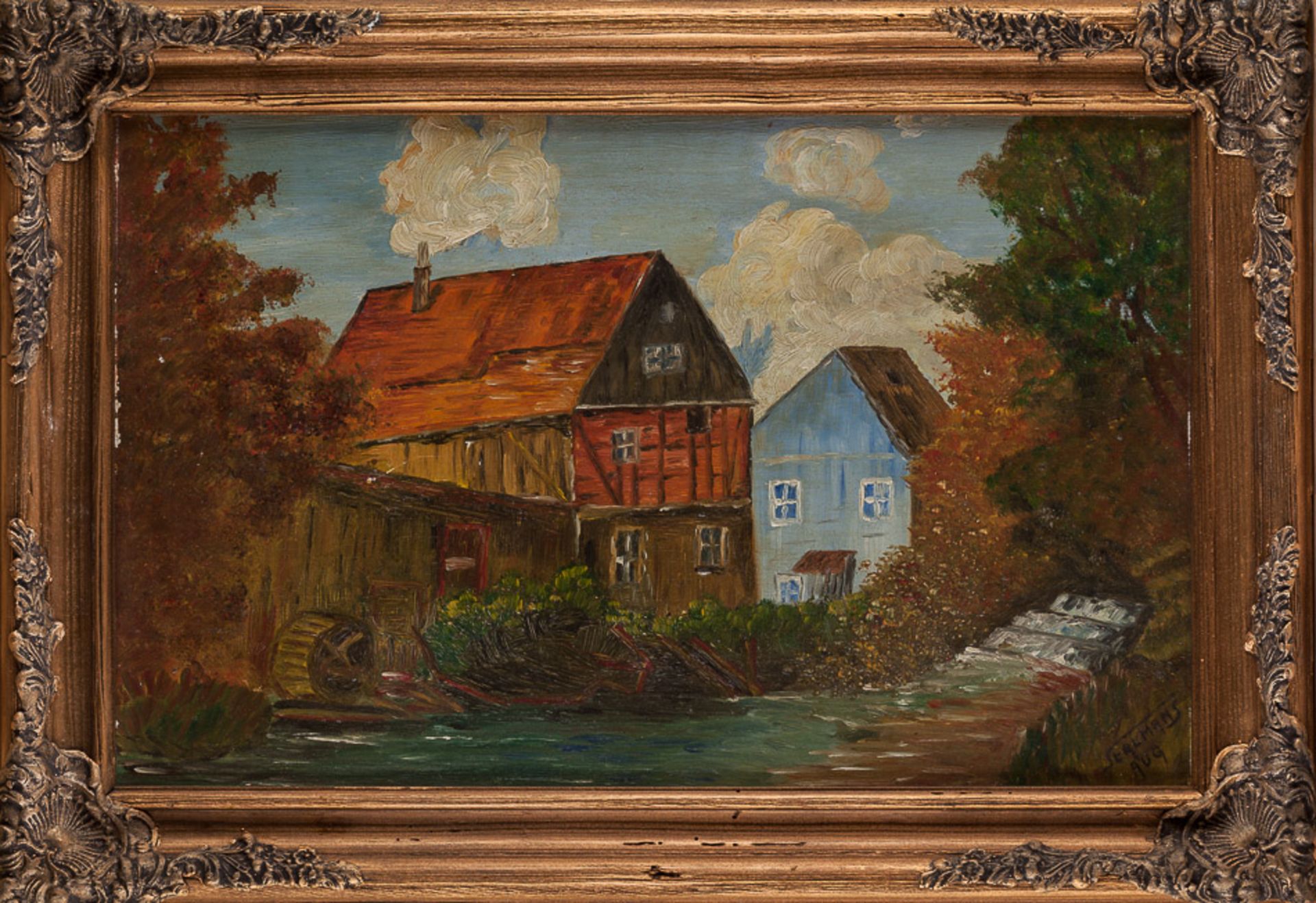 Sealmans 19./20. Jhd."Dorfidylle"
Gemälde Öl/Holz, 34 cm x 54,5 cm, gerahmt,
rechts unten signiert - Image 2 of 4