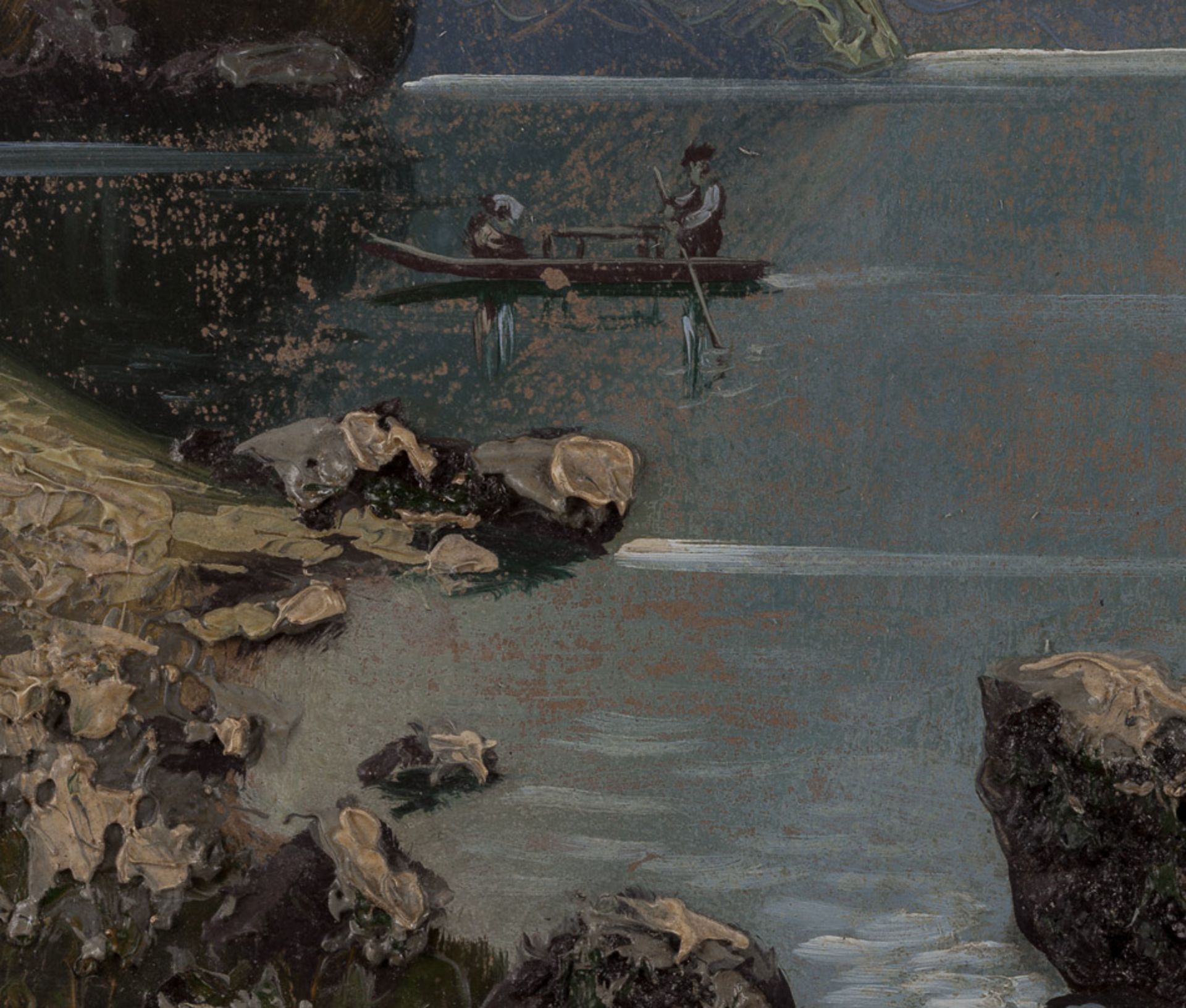 Thiele 20. Jhd."Gebirgssee"
Gemälde Öl/Malkarton, 33 cm x 48 cm, gerahmt,
links unten signiert - Image 3 of 5