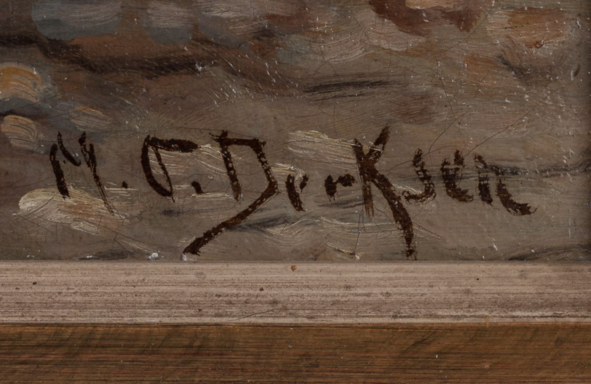 Derksen 20. Jhd."Fjordlandschaft"
Gemälde Öl/Holzplatte, 64,5 cm x 92 cm, gerahmt,
rechts unten - Image 4 of 5