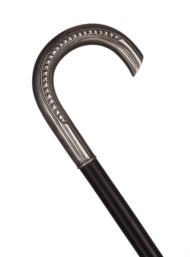 Spazierstock / WalkingstickGriff 800/000 Silber, L: ca. 92 cm / 
handle 800/000 silver, length: c.
