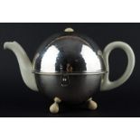 WMF ArtDeco Kugelkanne / WMF Art Deco, Ball-formed potseltene D.R.P. WMF/Hutschenreuther -