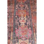 alter Mörser Orientalischer Teppich / Old mortar oriental carpethandgeknüpft, ca. 300 cm x 130