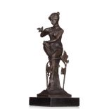 signiert Nick / signed Nick"Junge Dame mit Vogel"
Skulptur-Volumen, Bronze, H: 22 cm,
auf