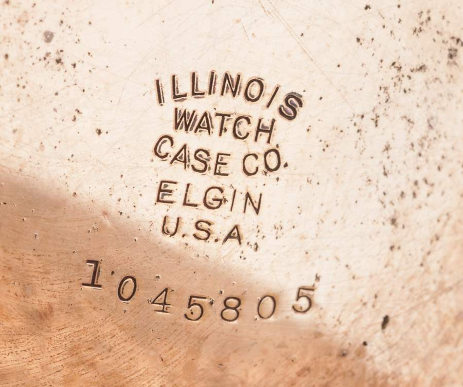 Illinois watch case Co Elgin USAHandaufzug, plated, Zustand 2, um 1915, Ziffern Römisch mit - Bild 2 aus 5