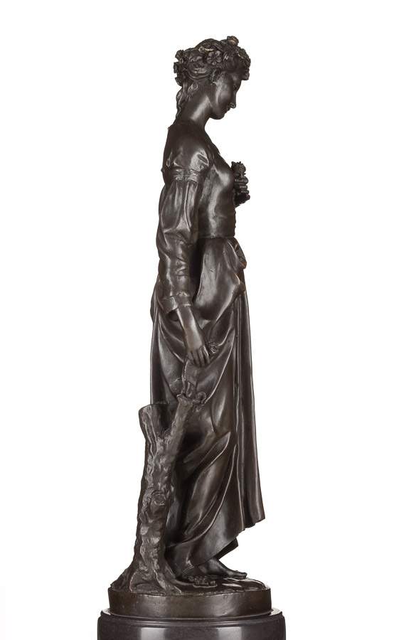 signiert Ed. Zegut / signed Ed. Zegut"Galante Dame mit Rose"
Skulptur-Volumen, Bronze H: 43 cm, - Image 3 of 5