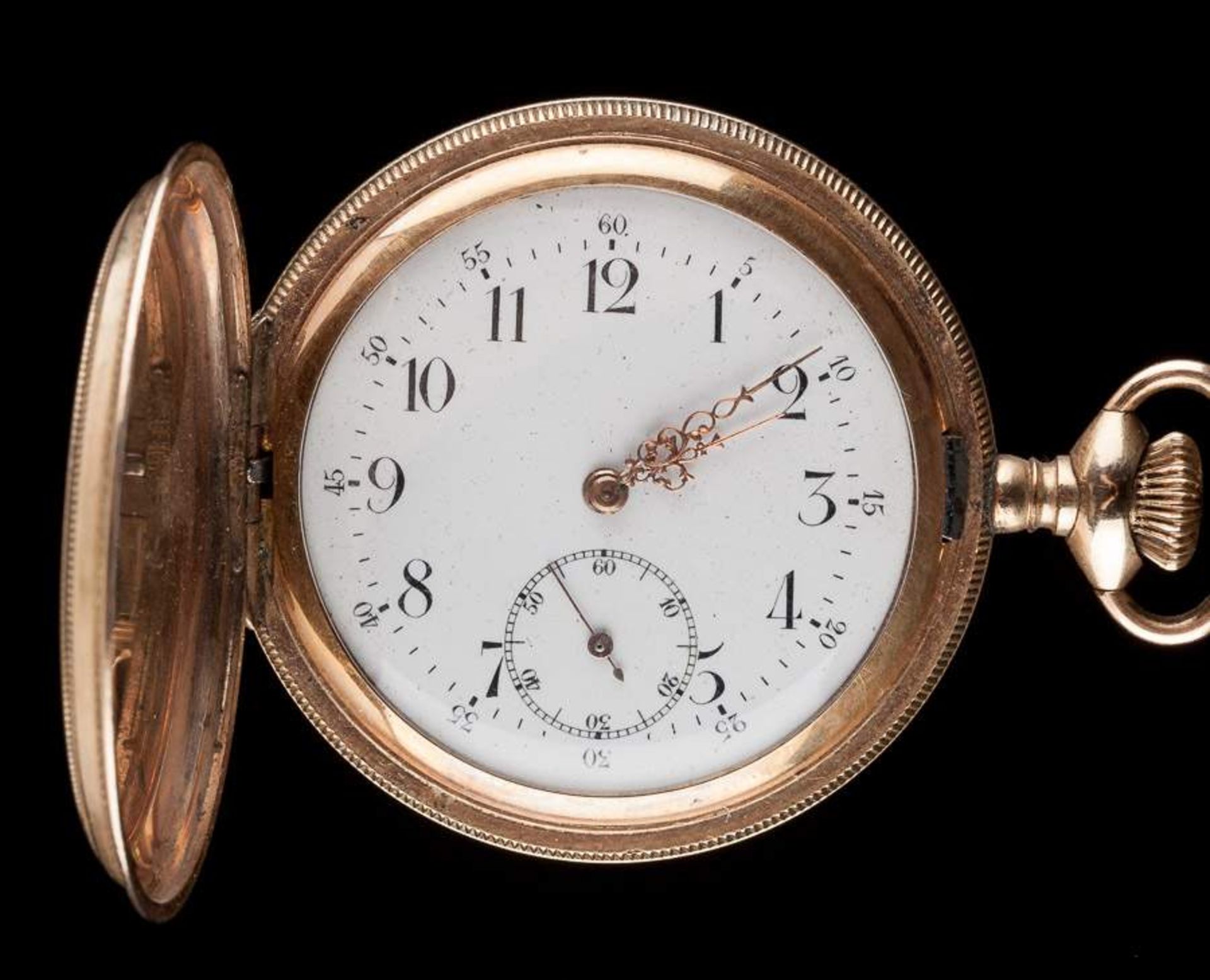 Illinois watch case Co Elgin USAHandaufzug, plated, Zustand 2, um 1915, Ziffern Römisch mit