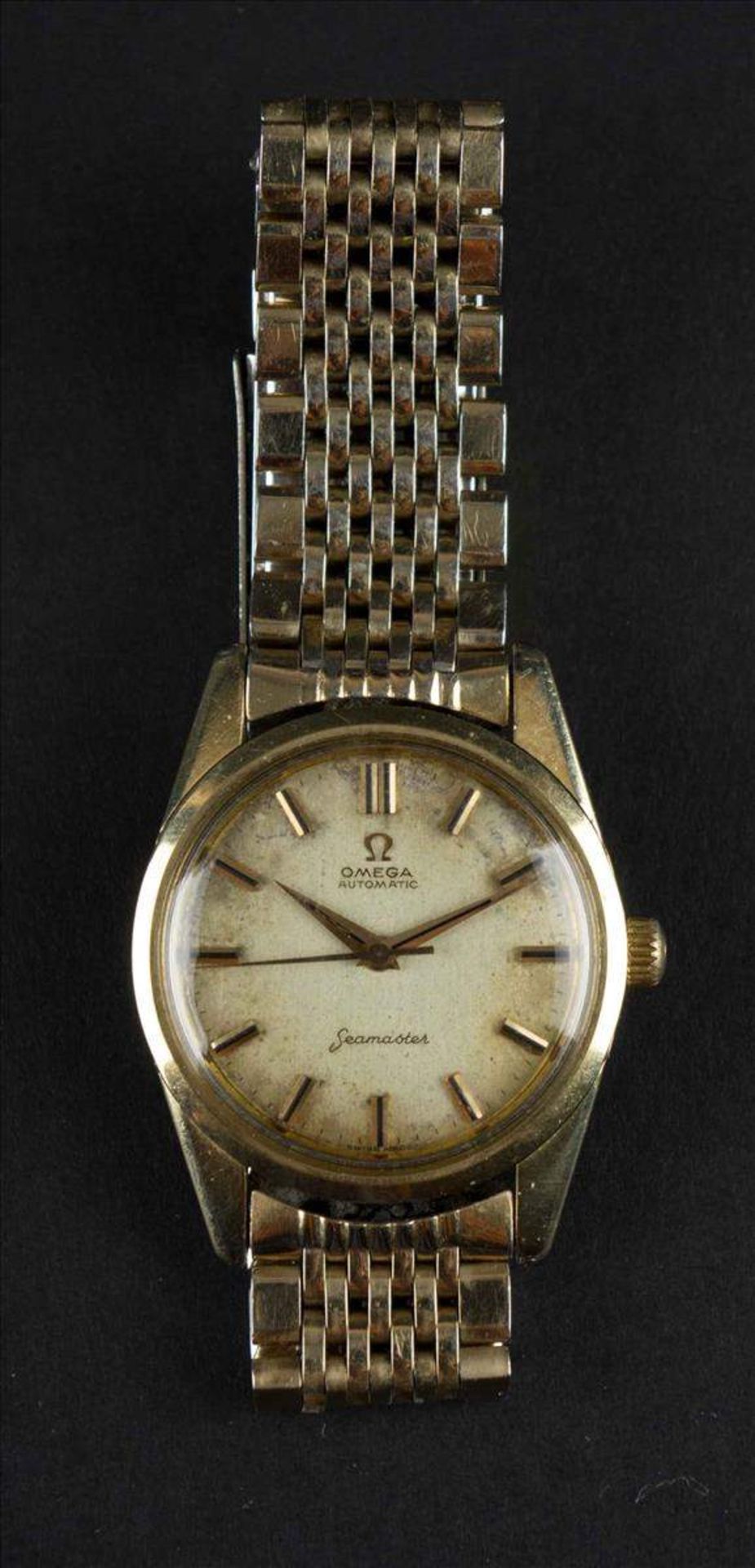 Omega Seamaster Automatic Gold Plate  Swiss Vintage Men's WatchDie Uhr läuft, Die Uhr zeigt - Bild 2 aus 5