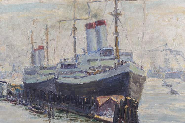 Rolf FRIEDMANN (1878-1957)"Hamburger Hafen"
Gemälde Öl/Leinwand, 52 cm x 66 cm,
rechts unten - Image 3 of 5