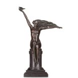 signiert Amedeo GENNARELLI"Nudo di donna con colomba"
Skulptur-Volumen, Bronze, H: 44 cm,
späterer