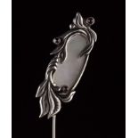 Jugendstil Brosche mit Perlmutt / Art Nouveau brooch with mother-of-pearlSilber 925/000, 15 mm x