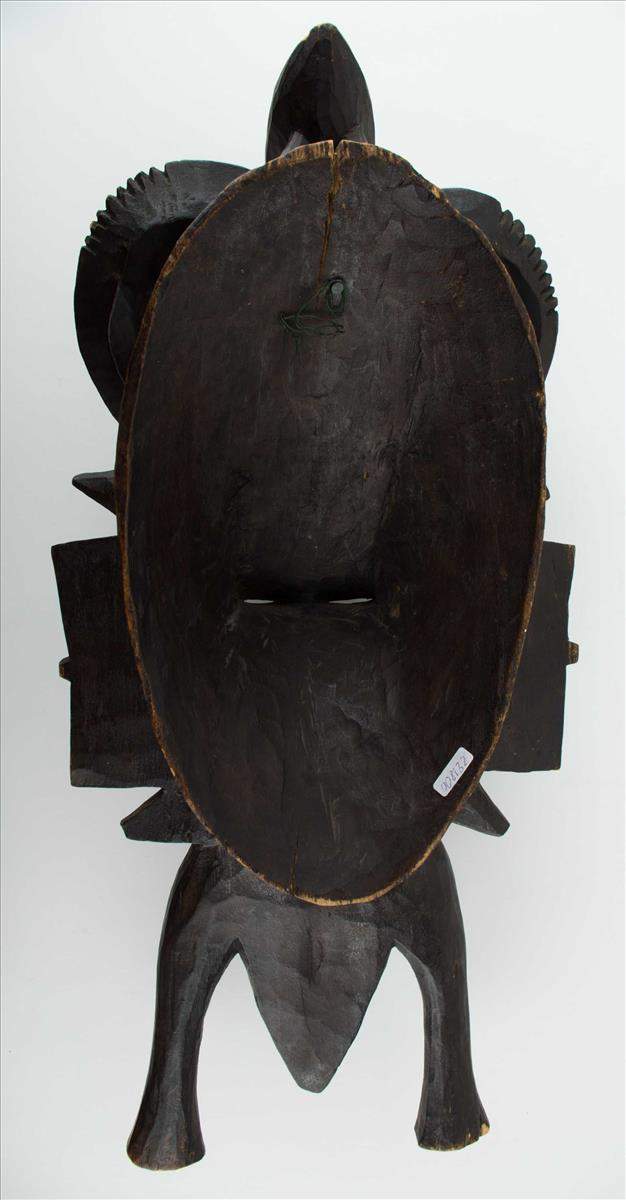 Afrikanische Senufo Maske Kolonialzeit / African Senufo mask, colonialism periodHolz, beschnitzt, L: - Image 3 of 3