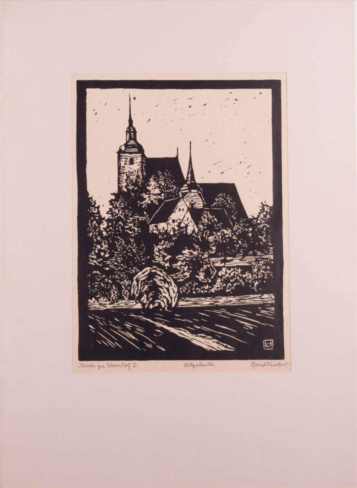 Hans VENTER (XIX)"Mappe Kirche zu Ebersdorf"(5)
Grafik-Multiple, Holzschnitt, 5 Stück,  je 30 cm x - Bild 4 aus 4