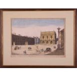 Antoine BASSET (?-1775)(?)"Hotel de Ville a Bresse"
Grafik-Multiple, colorierter Kupferstich,