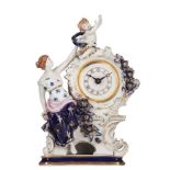 Porzellan Uhr Plaue Schierholz / Porcelain watch Plaue Schierholz2. Hälfte 20. Jhd., sehr schöne