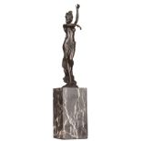 signiert Milo / signed Milo"Tanzende Nymphe"
Skulptur-Volumen, Bronze, H: 36,5 cm,
auf